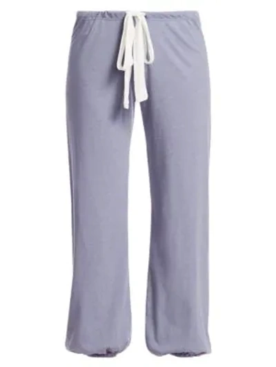 Shop Eberjey Heather Crop Pants In Oxford Blue
