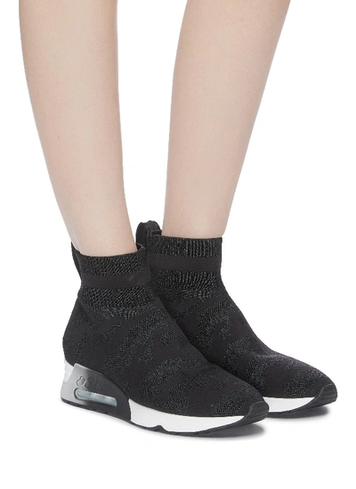 Shop Ash 'lulu' Camouflage Sock Knit High Top Sneakers