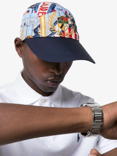 Shop Polo Ralph Lauren Multicoloured Printed Baseball Cap