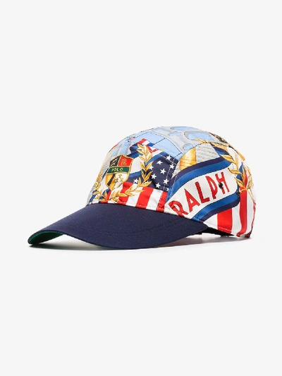 Shop Polo Ralph Lauren Multicoloured Printed Baseball Cap