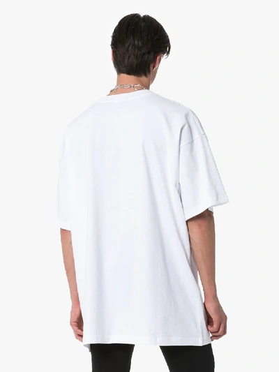 Shop Balenciaga Script Logo Print T-shirt In White