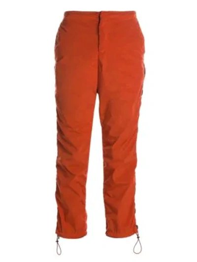 Shop Heron Preston Side-zip Nylon Crop Pants In Red