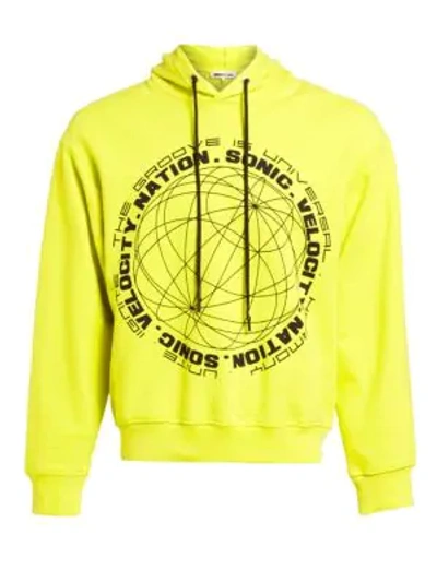 Shop Mcq By Alexander Mcqueen Oversized Cotton Hoodie In Yellow