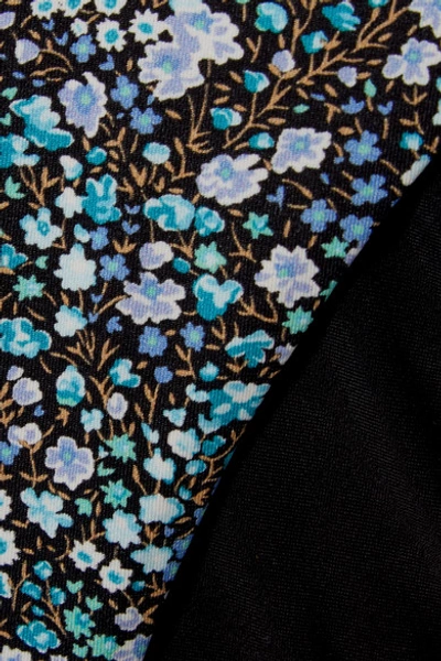 Shop Matteau The String Floral-print Bikini Briefs In Blue