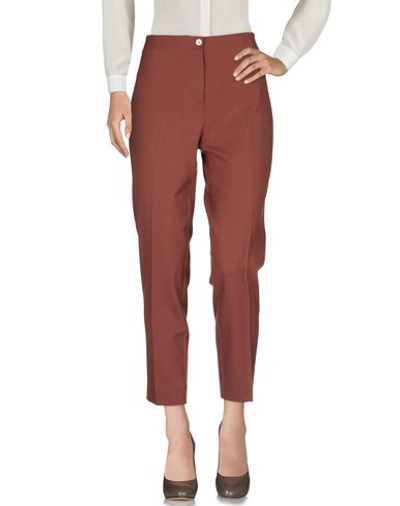 Shop Beatrice B Casual Pants In Brown