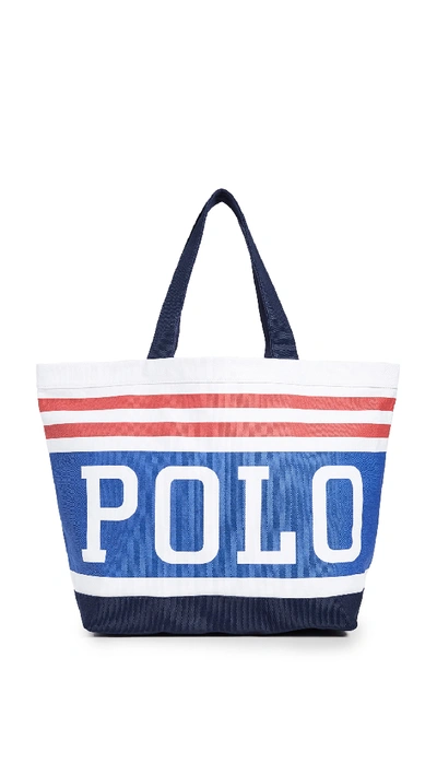 Shop Polo Ralph Lauren Chariots Tote In White