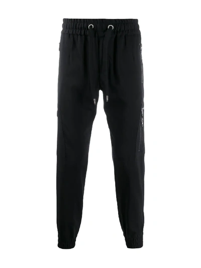 Shop Dolce & Gabbana Zipped Track Pants In Black