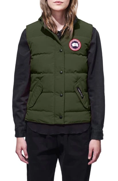 Shop Canada Goose 'freestyle' Slim Fit Down Vest In Military Green