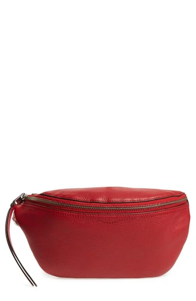 Shop Rebecca Minkoff Bree Leather Belt Bag - Beige In Doe