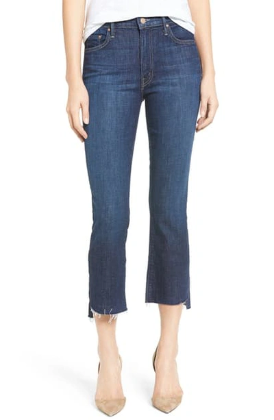 Shop Mother 'the Insider' Crop Step Fray Jeans In Clean Sweep