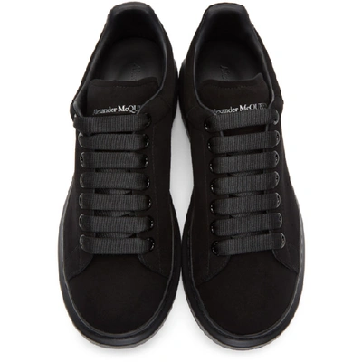 Shop Alexander Mcqueen Black Nubuck Daim Velour Oversized Sneakers In 1000 Blkblk