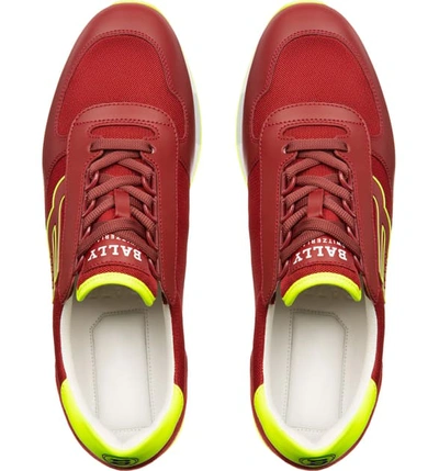 Shop Bally Gavino Low Top Sneaker In Ball Red