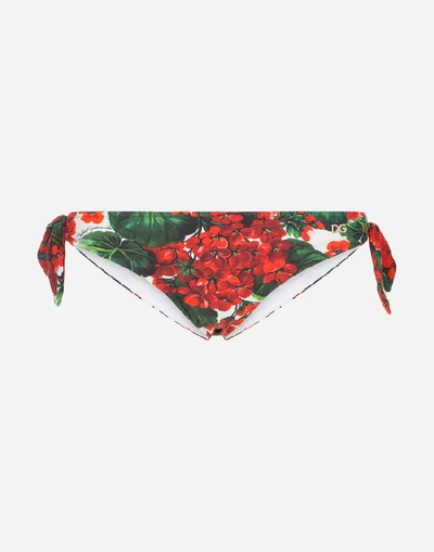 Shop Dolce & Gabbana Portofino-print Tie Bikini Bottoms In Floral Print