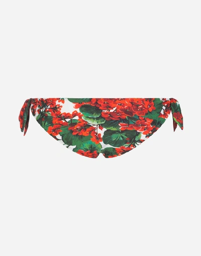 Shop Dolce & Gabbana Portofino-print Tie Bikini Bottoms In Floral Print