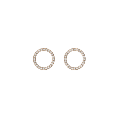 Shop Aurate Diamond Circle Earrings In Gold