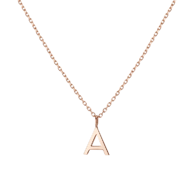 Shop Aurate Mini Gold Letter Charm Pendant In Gold/ Pink