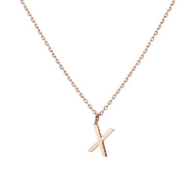 Shop Aurate Mini Gold Letter Charm Pendant In Gold/ Pink