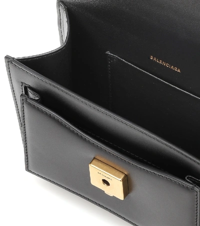 Shop Balenciaga Sharp Xs Leather Shoulder Bag In Black