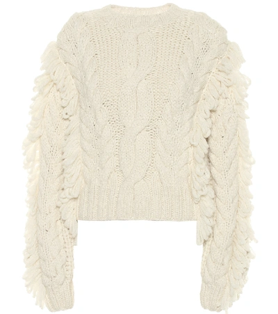 Shop Ulla Johnson Yasmin Cable-knit Alpaca Sweater In Beige