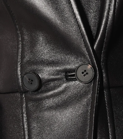 Shop Alexander Mcqueen Leather Jacket In Black