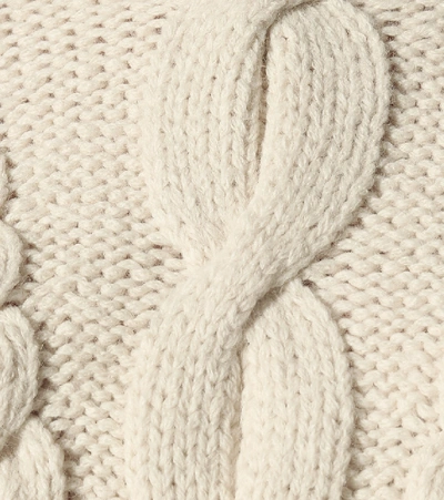 Shop Ulla Johnson Yasmin Cable-knit Alpaca Sweater In Beige