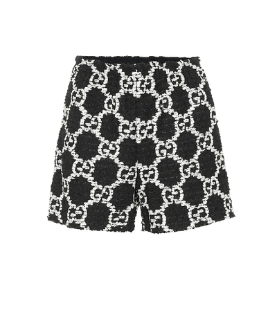 Shop Gucci Gg Tweed Shorts In Black