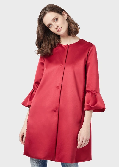 Shop Emporio Armani Caban Coats - Item 41913657 In Red