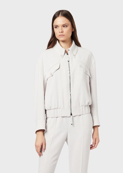 Shop Emporio Armani Blouson Jackets - Item 41913388 In Light Gray