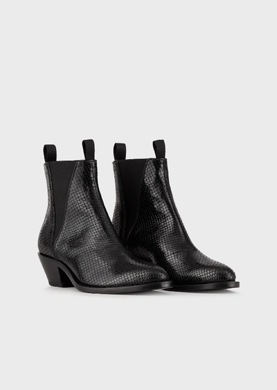 Shop Emporio Armani Ankle Boots - Item 11742120 In Black