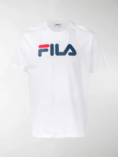 Shop Fila Logo T-shirt In White