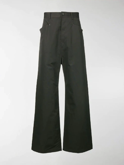 Shop Rick Owens Drkshdw Wide-leg Trousers In Green