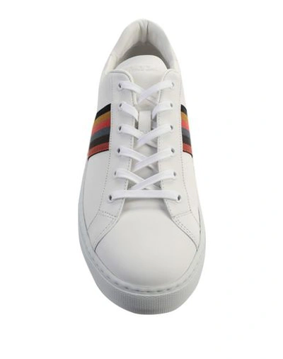 Shop Paul Smith Mens Shoe Hansen White Artist Stripe Man Sneakers White Size 8 Calfskin