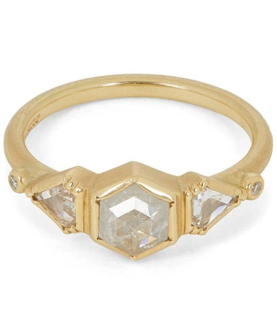 Shop Brooke Gregson Gold Triple Geo Diamond Ring