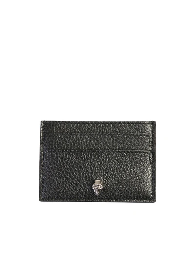 Shop Alexander Mcqueen Skull Card Holder In Black