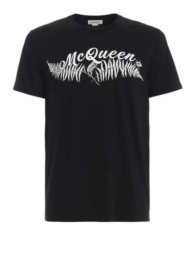 Shop Alexander Mcqueen Fern Tshirt In Black/mix