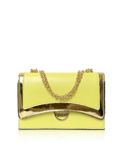 Shop Emilio Pucci Genuine Leather And Metal Mini Bag In Lime