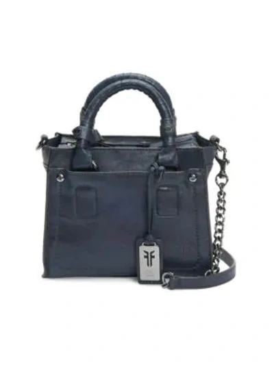 Shop Frye Women's Demi Mini Leather Satchel Handbag In Iris