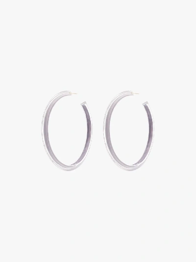 Shop Alison Lou Grey Large Jelly Hoop Earrings