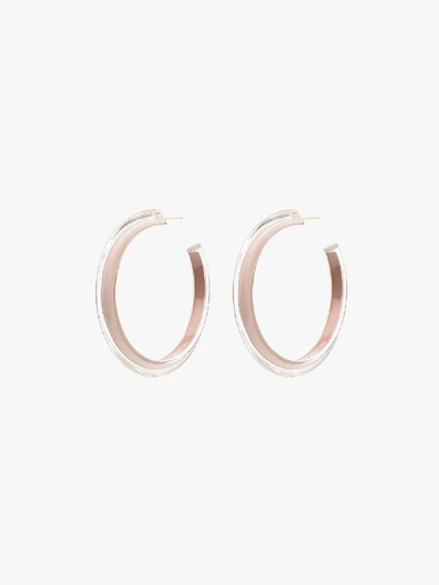 Shop Alison Lou Nude Jelly Hoop Earrings In Neutrals