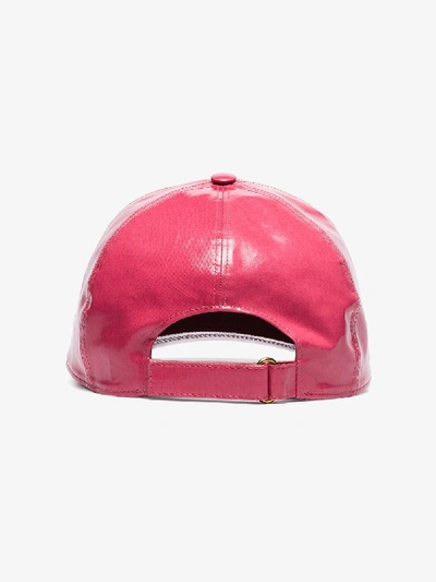 Shop Gucci Coated Logo-print Baseball Cap In Pink