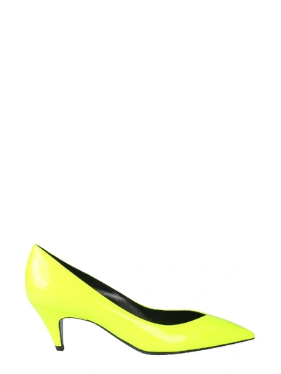 Shop Saint Laurent Pump Kiki In Giallo