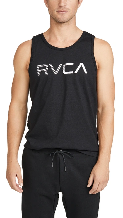 Shop Rvca Blinded Logo Tank Top In Black