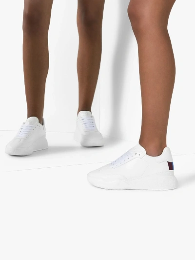 Shop Stella Mccartney Loop Chunky Low Top Sneakers - Women's - Rubber/cotton/polyurethane/polyester In White