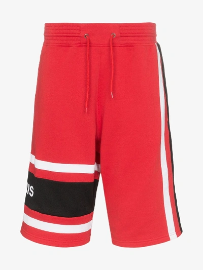 Shop Givenchy Logo Basketball Shorts In 113 - Red