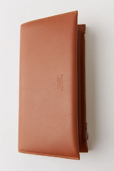 Shop Acne Studios Bifold Continental Wallet Almond Brown