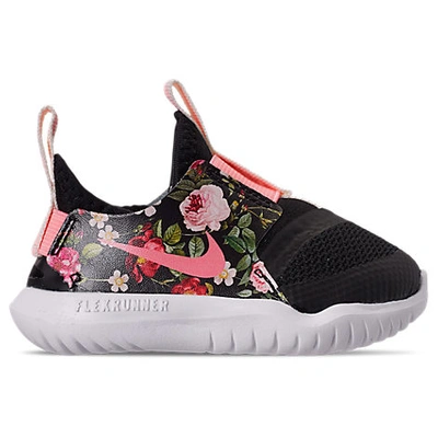 Nike Girls' Toddler Flex Runner Vintage Floral Running Shoes In Black |  ModeSens