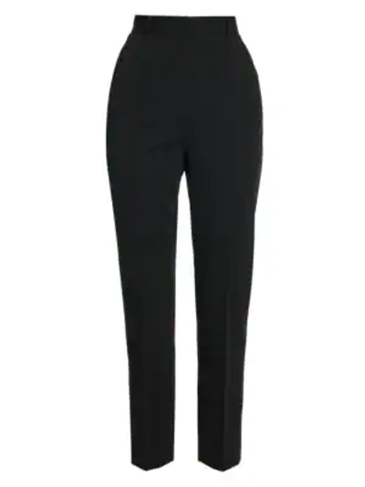 Shop Dolce & Gabbana Slim-leg Wool Pants In Nero
