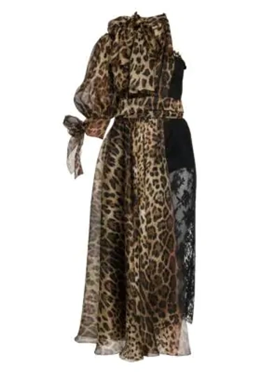 Shop Dolce & Gabbana Leopard-print Corset Midi Dress In Leo Pizzo