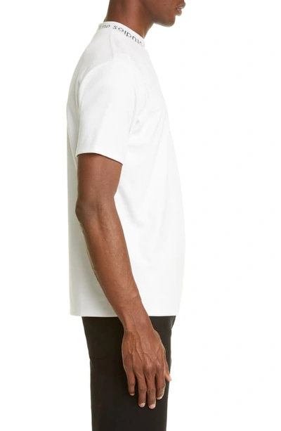 Shop Acne Studios Navid Logo Collar T-shirt In Optic White