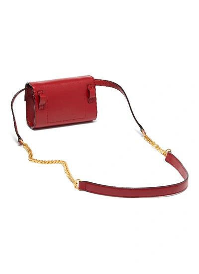Shop Oscar De La Renta 'alibi' Leather Belt Bag In Cranberry